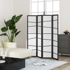 HOMCOM 4 Panel Freestanding Room Divider - White-The lightweight fabric panel adds a stylish touch with its translucent design 
