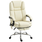 Vinsetto Executive Massage Office Chair - White-Six vibrating massage points with three modes, three intensities and a timer
