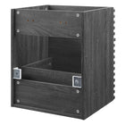 Modway Render 18" Wall-Mount Bathroom Vanity Cabinet - Charcoal-7
