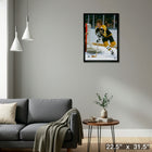 Bobby Orr Bruins Action - Framed Canvas - 22" x 31"-Ready to hang - arrives fully assembled