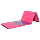 Soozier Folding Gymnastics Tumbling Mat - Exercise Mat with Carrying Handles - 4' W x 10' L x 2" D-Cartwheel mat perfect for tumbling, exercise programs, pilates, stretching, yoga, martial arts, gymnastics, daycare activities, and more 