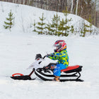 Soozier - luge de course pour enfants avec siège en caoutchouc rembourré - multicoloure-Couleur : Rouge, Blanc 