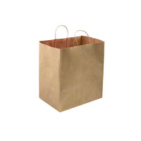 Reliabag - Sac En Papier Avec poignees Torsadees, Kraft, 14 po L X 10 po P X 15,75 po H, Paquet De 200-Fabrique en papier kraft de qualite superieure avec fond plat renforce.