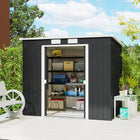 Outsunny 7' x 4' Lean to Outdoor Storage Shed with Foundation Kit-Sloped roof to prevent water build up

