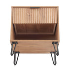 Manhattan Comfort DUMBO 20.07" Modern 1-Drawer Nightstand 2-Piece Set - Golden Brown-10