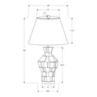 Monarch Specialties 28" H Contemporary Table Lamp - Beige Resin / Ivory / Cream Shade-Crafted for durability and longevity and backed by a 2 year limited warranty against any defects, ensuring this decorative lamp remains a staple in your home for years to come