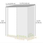 Outsunny Outdoor Storage Shed with Single Door - 5' x 3' - Green-Sloped roof will help rainwater to drain quickly 