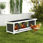 PawHut - Nichoir en Bois pour Poules jusqu'à 3 Poules-Fabriqué en bois de sapin pour créer un environnement naturel et paisible qui favorise la ponte