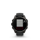 Garmin - fēnix 8 – 43 mm, saphir AMOLED, titane DLC gris carbone avec bracelet en silicone noir/gris galet-Pour votre style de vie actif, un haut-parleur et un micro intégrés vous permettent de passer et de recevoir des appels téléphoniques depuis votre poignet lorsque votre montre est couplée à votre smartphone. Vous pouvez même utiliser l'assistant vocal de votre smartphone pour répondre aux messages texte et bien plus encore