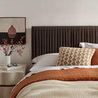 Modway Eloise Stain-Resistant Performance Velvet Queen Headboard - Chocolate Brown-Dense Foam Padding