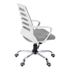 Monarch Specialties 7225 Multi-Position Office Chair - White/Grey Mesh-360-degree swivel seat and 5-star chrome metal base with hooded casters offer mobility, while an adjustable height mechanism with tilt-back/lock-in control allows the chair to be optimized for the sitter