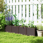 Outsunny - jardinière surélevée en plastique - 63 po L x 15,7 po l x 14,6 po H - brun-Convient pour une utilisation intérieure et extérieure
