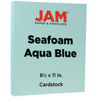 JAM Paper - Papier cart. mat 100 lb,  8 1/2 po l x 11 po H, bleu aqua, Paquet de 50-1