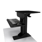 TygerClaw Sit-Stand Desktop Workstation Stand with Desk Mount (TYDS10017BLK)-Easily adjust the standing desk to match your exact height requirements