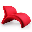 Manhattan Comfort - Rosebud fauteuil d’appoint moderne 30,3" en mélange de laine rouge rembourré-Chaise d’appoint de salon abstraite moderne parfaite pour une utilisation dans un salon pop