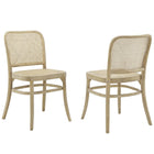 Modway Winona Wood Dining Side Chair - Grey - 2 Pack-Modern Farmhouse Dining Side Chair Set