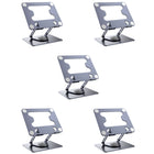 ShoppingAll Laptop Stand with 360° Rotating Base for up to 17.3" Devices - Grey - 5 Pack-360° Rotating Base – Effortlessly switch between viewing angles with the smooth-turning base.