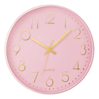 Monarch Specialties 9108 12" Round Wall Clock - Pink Face/Pink Frame-Add an charming contemporary touch to your decor with this sleek 12" round wall clock featuring a chic pink face set against a stylish pink frame