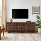Modway Knox 71 Inch TV Stand - Walnut-4 Cable Management Cutouts