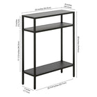 Hudson&Canal - Console Ricardo de 56 cm de large avec étagères en métal - Bronze noirci-9