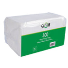 Globe Commercial - Serviettes pliées en deux NAP800 - 7,87" x 6,5" - Blanc - 300 serviettes/paquet - Paquet de 20-Idéal pour les restaurants, les cafés et convives