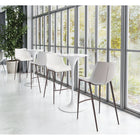 Zuo Magnus Barstool - White/Walnut - Set of 2-Assembly required