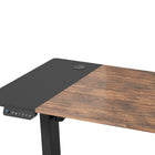 LjubLjana 53" Electric Height Adjustable Sit-Stand Desk - Wood/Black-Strong 186 lbs Support - With a steel frame and sturdy particle board top, this desk is able to support up to 186 lbs with maximum stability and sturdiness, its modern and attractive appearance blends with a variety of home and office environments