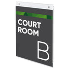 Deflecto Classic Image Wall Mount Sign Holder - Portrait - 8 1/2"W x 11"H - Clear-11"H x 8.5"W x 0.3"D