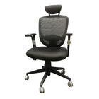 TygerClaw Air Grid High Back Office Chair with Headrest, 25.6" x 12.6" x 28", Black-Customize your comfort with an adjustable headrest, height settings, and built-in lumbar support to keep your back happy and strain-free