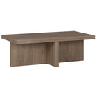 Hudson&Canal Elna 44"W Rectangular Coffee Table - Antiqued Grey Oak-A contemporary Scandinavian design for your living room, den, and more