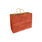 Eddie's - Sac à provisions en papier kraft 100 % recyclé - 16" x 6" x 12" - Orange terre cuite - Paquet de 250-16" x 6" x 12"