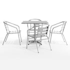 Flash Furniture – Table carrée de 31,5 po en aluminium avec 4 sièges à traverses, intérieur/extérieur (TLH32SQ017BCHR4)-6