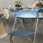Flash Furniture HERCULES Series Premium Blue Plastic Folding Chair - 10 Pack-10