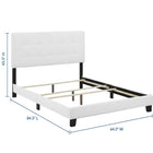 Modway Amira Upholstered Fabric Queen Bed - White-Upholstered In Polyester Fabric