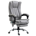 Vinsetto Executive Massage Office Chair with 6-Point Vibration - Grey-Six vibration massage points on back, lumbar, thigh