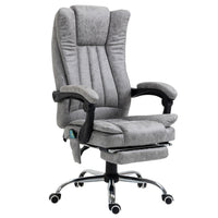 Vinsetto Executive Massage Office Chair with 6-Point Vibration - Grey-Six vibration massage points on back, lumbar, thigh