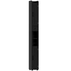 HOMCOM 73" Tall Narrow Bathroom Storage Cabinet - Black Wood Grain-Offers both closed and open storage areas with adjustable shelving for versatility