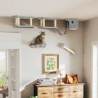 PawHut 4-Piece Cat Wall Shelves with Scratching Post, Ladder and Condo-Includes 4 pieces: scratching post, condo, ladder, and platforms 