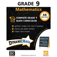 Dynamic Math Workbook Alberta - Grade 9-Covers Alberta Grade 9 mathematics curriculum