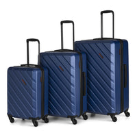 Swiss Mobility 3-Piece ABS Hardside Luggage Set - ABS - Blue-Designed For Durability: The AHB Collection is perfect for every traveller from flight attendants to vacationers, the lightweight, damage-resistant ABS hardside material provides protection when traveling for work or fun by plane, car, or cruise