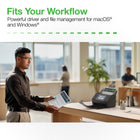 Epson WorkForce ES-590W Wireless Desktop Colour Duplex Document Scanner-Smart Auto Document Feeder - TrueFeed technology handles up to 100 pages of mixed sizes, with skew correction and staple protection for reliable operation