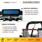 Mobile StairLift Atlas Portable Wheelchair Stairlift - Assorted Colours-Battery powered operation climbs up to 120 flights on a single charge