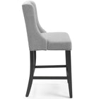 Modway Baronet Tufted Button Upholstered Fabric Counter Stool - Light Gray-Sinuous Spring Support
