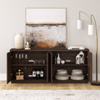 Hudson&Canal Alston 68"W Buffet Table - Alder Brown-Product Dimensions: 15.5" L x 68" W x 29" H