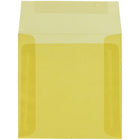 JAM Paper Square Translucent Vellum Invitation Envelopes - 6" x 6" - Primary Yellow - 25 Pack (PACV516)-Quantity: 25 envelopes per pack