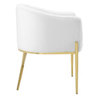 Modway - Savour Touffe Performance Velvet Fauteuil à manger d’accent - Blanc-Assemblée requise