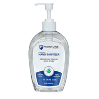 Frontline Protection 75% Ethyl Alcohol Hand Sanitizer with Aloe Pump Bottle - 500ml - 6 Pack-Contains 75% ethyl alcohol for effective killing of harmful bacteria and viruses