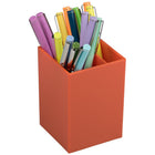JAM Paper - Pot à crayons en plastique  - orange-Parfait pour désencombrer votre bureau avec beaucoup d'espace pour les stylos, crayons, marqueurs, surligneurs, règles, ciseaux et plus encore.