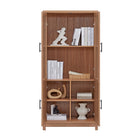 Manhattan Comfort Jodie 31" Mid-Century Modern Bookcase - Maple - Set of 2-15.7" L x 31" W x 67.6" H