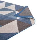Modway Kahula Geometric Triangle Mosaic Area Rug - 5 ft W x 8 ft L - Blue White/Grey-Stain Resistant / Easy To Clean